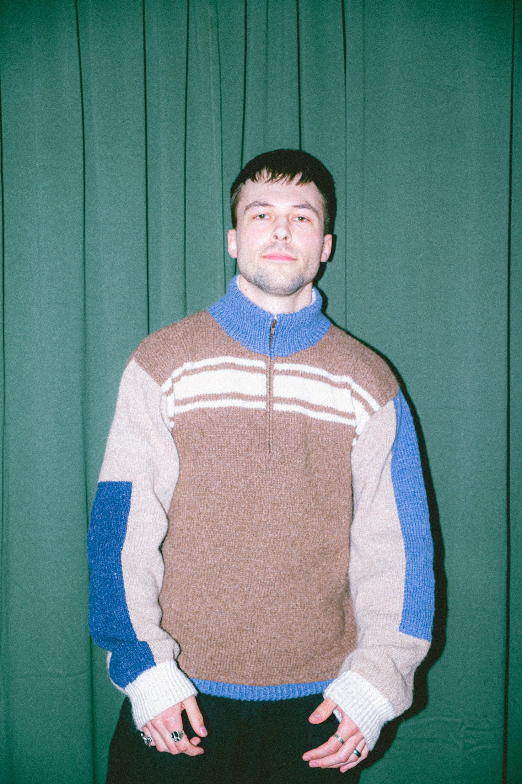 Alpaca Wool Half-Zip Pullover | Ecuadorian Handmade Jumper