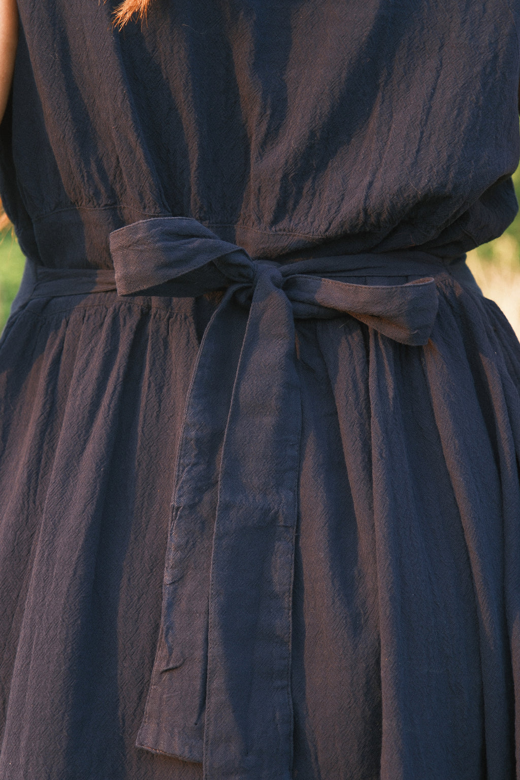 Utku Drop Waist Dress — back view, handmade in Ecuador