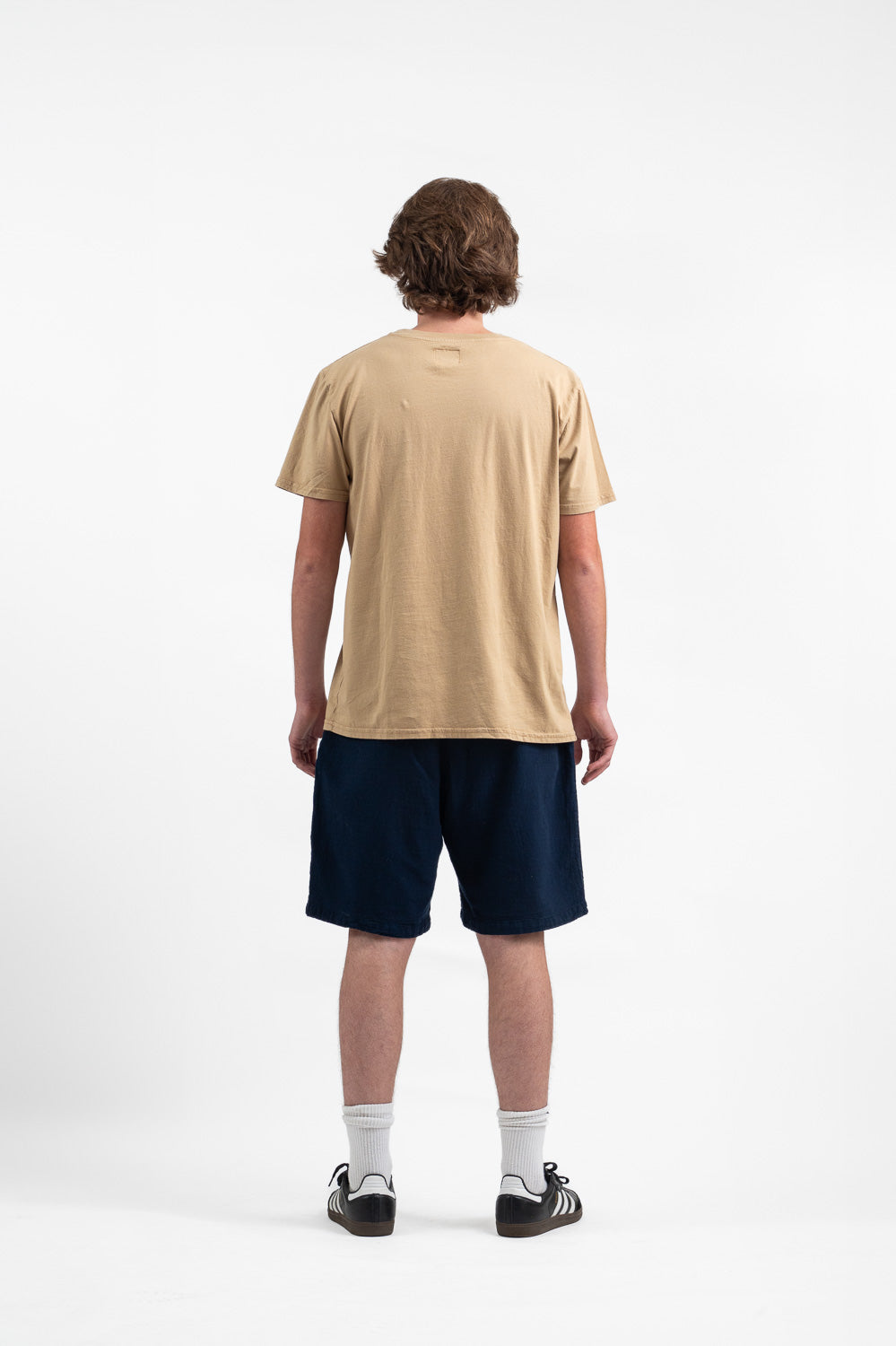Utku Classic Tee in Ivory Buff — 400gsm organic cotton, handmade in Ecuador