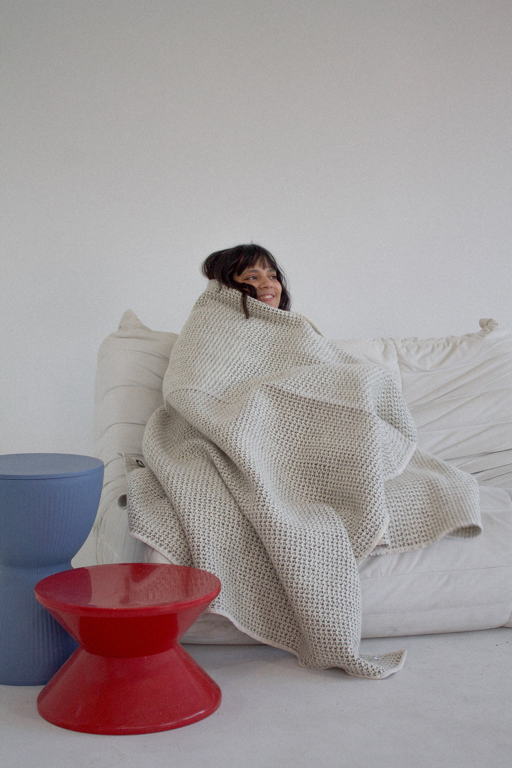 Utku Handwoven Cotton Wool Blanket — artisan woven detail, Ecuador