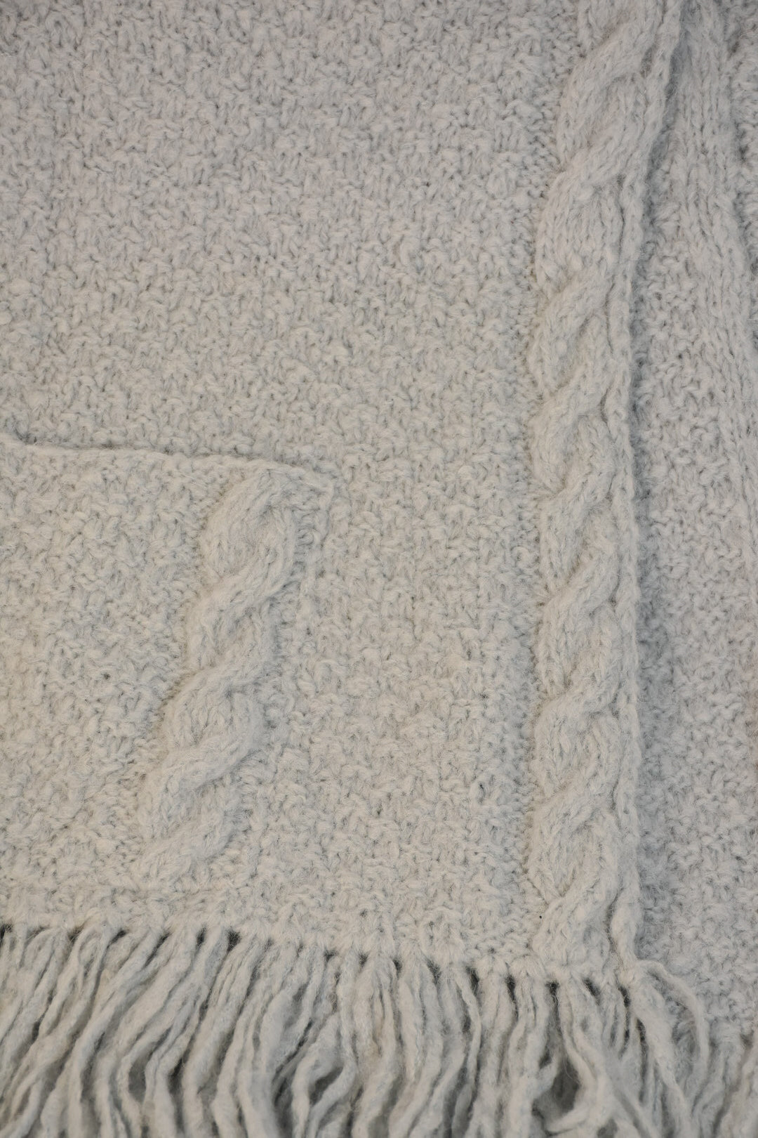 Hand Knitted Baby Alpaca Scarf with Pockets