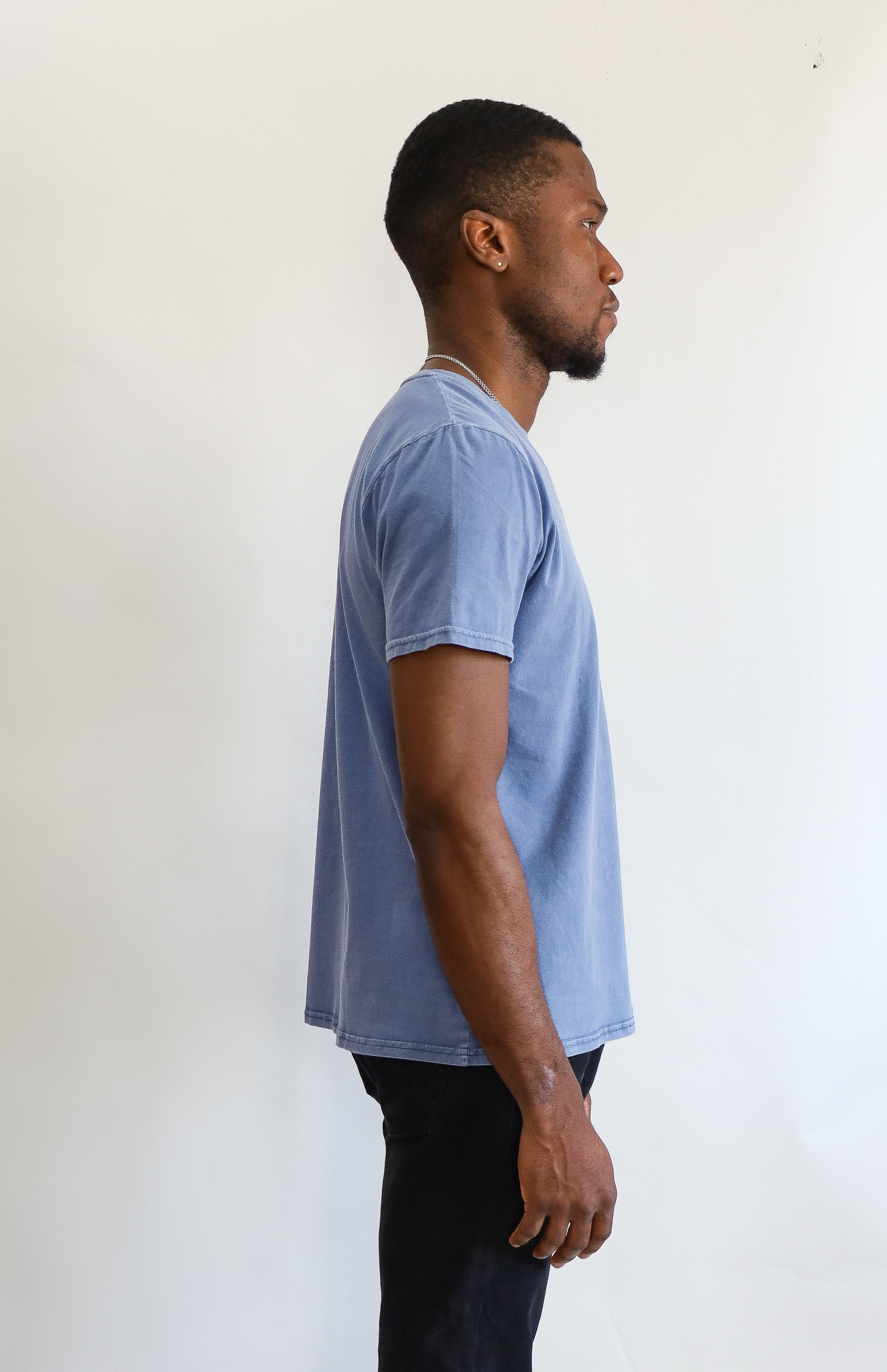 Utku Classic Tee in Olympic Blue — handmade in Ecuador