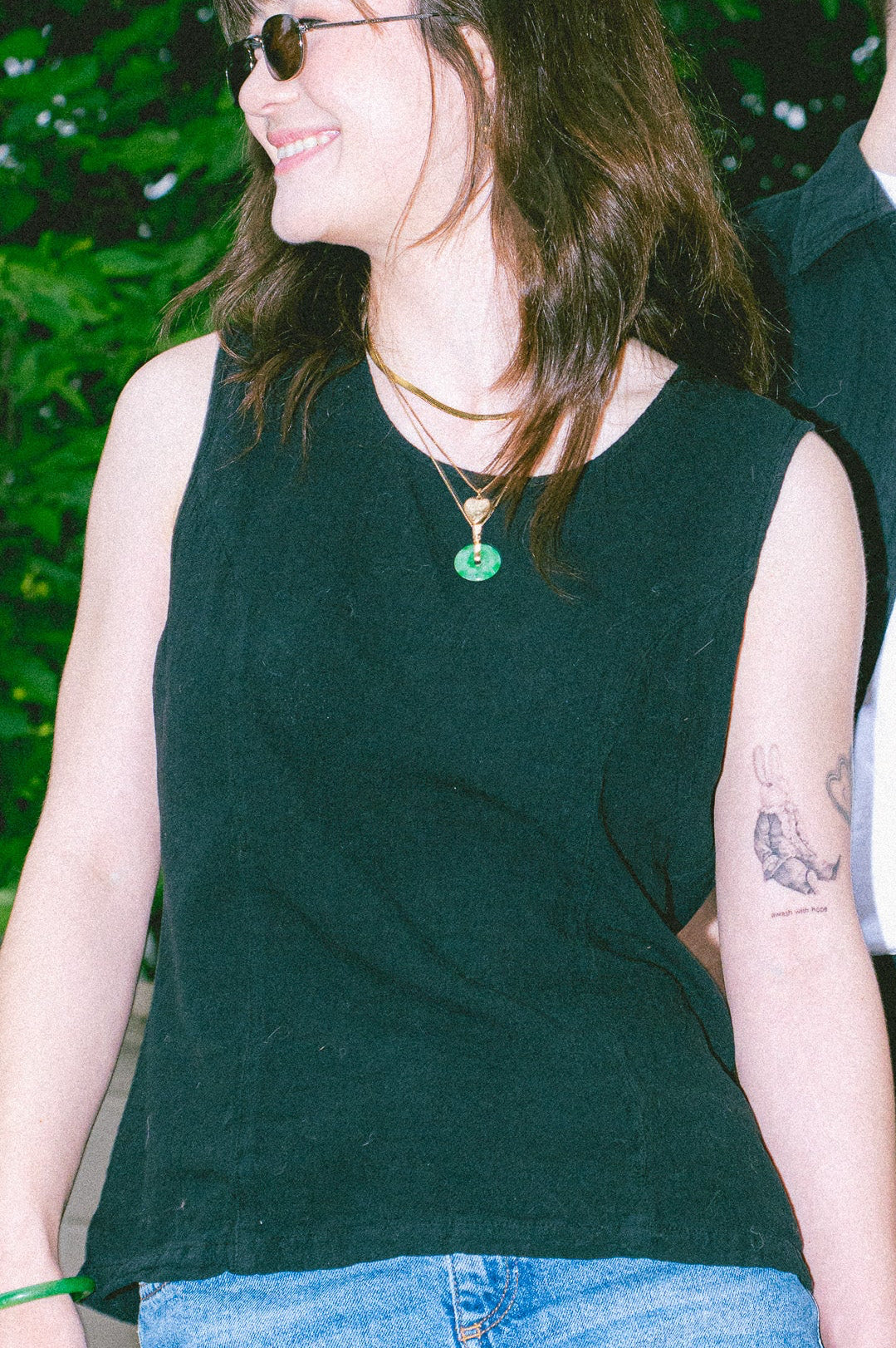 Model wearing Utku Contour Camisole in Black — handmade in Ecuador