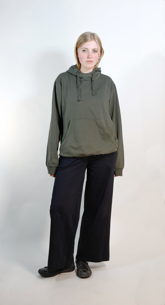 Utku Wide-Leg Lounge Pants — organic cotton, handmade in Ecuador
