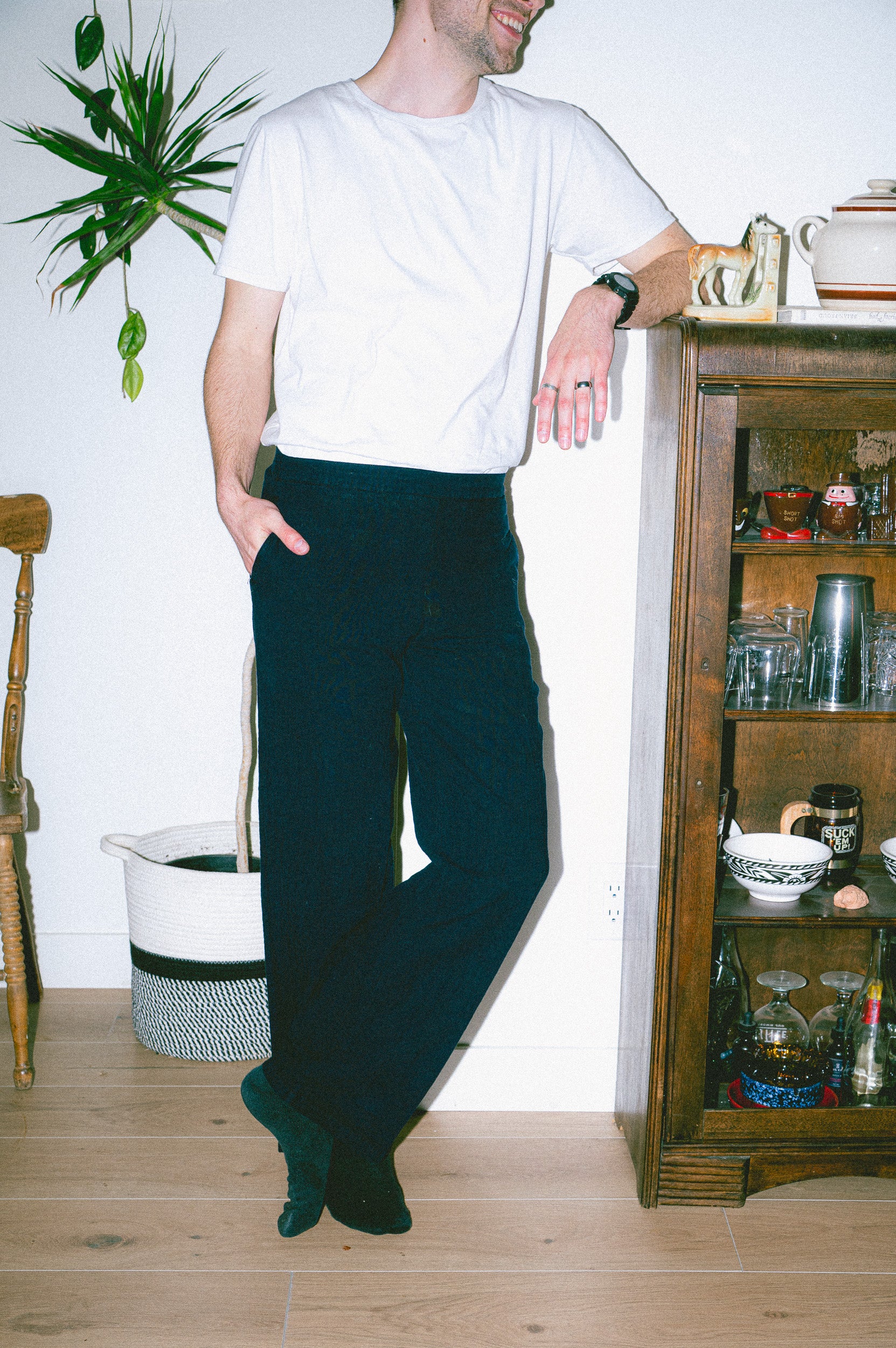 Utku Straight Pants in Lyon blue — handmade in Ecuador