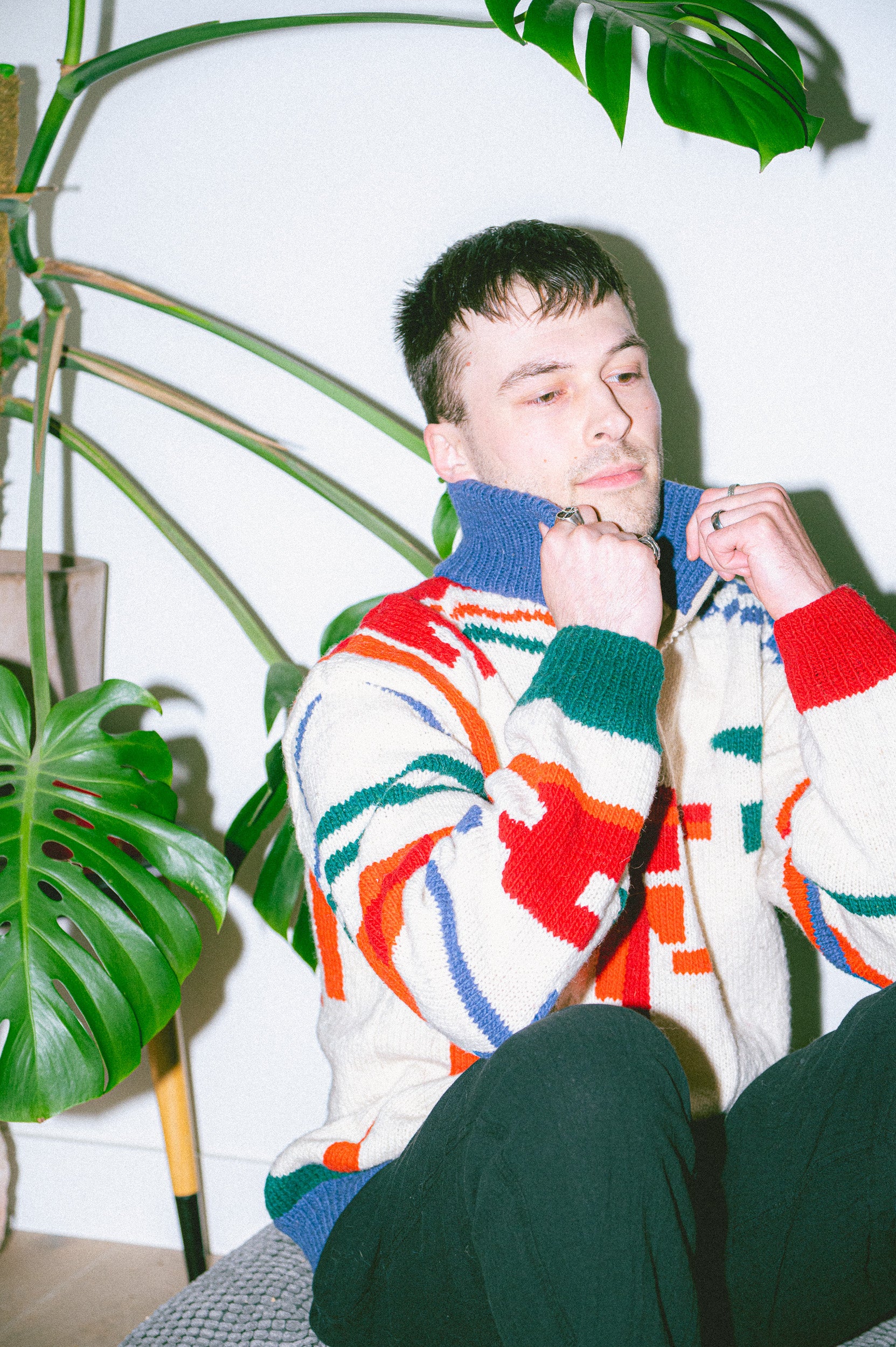 Multicolor Abstract Pullover