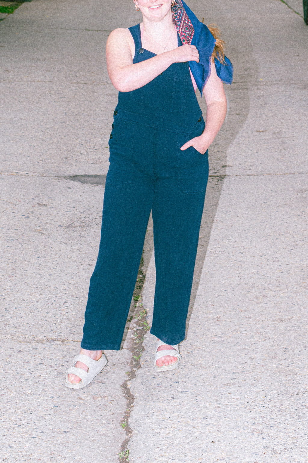 100% Crinkled Cotton Overalls - Lightweight Pre-Shrunk Unisex