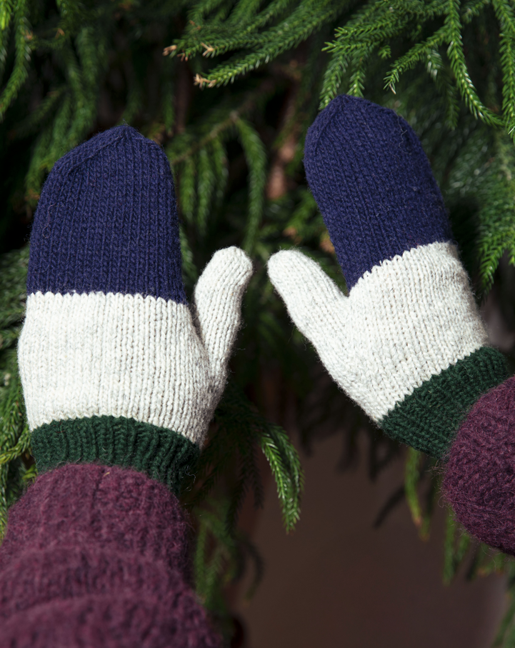 100% Wool Hand Knitted Mittens - Artisan Winter Accessories