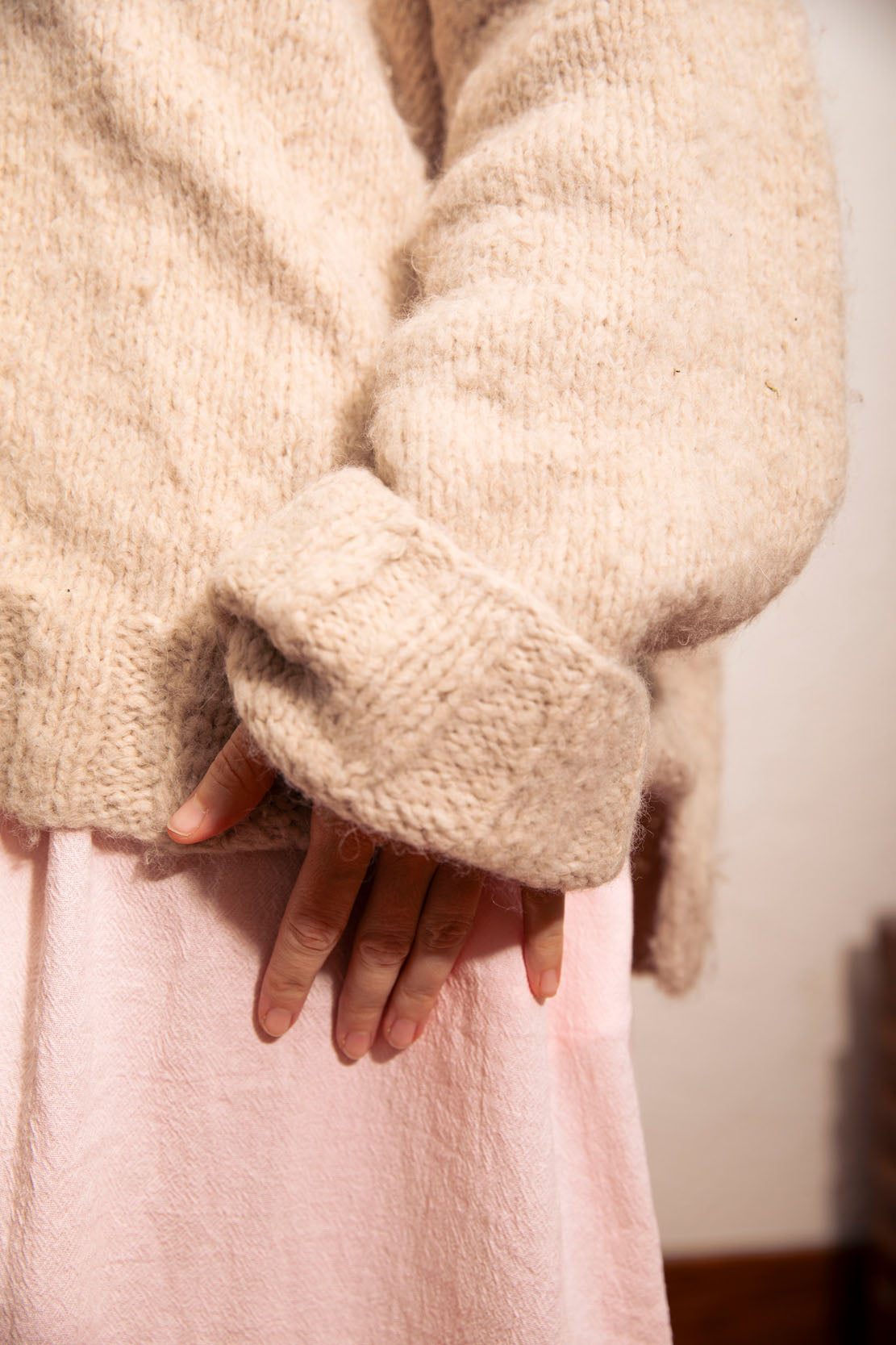 Baby Alpaca Hand Knitted Sweater - Hypoallergenic Lightweight Knitwear