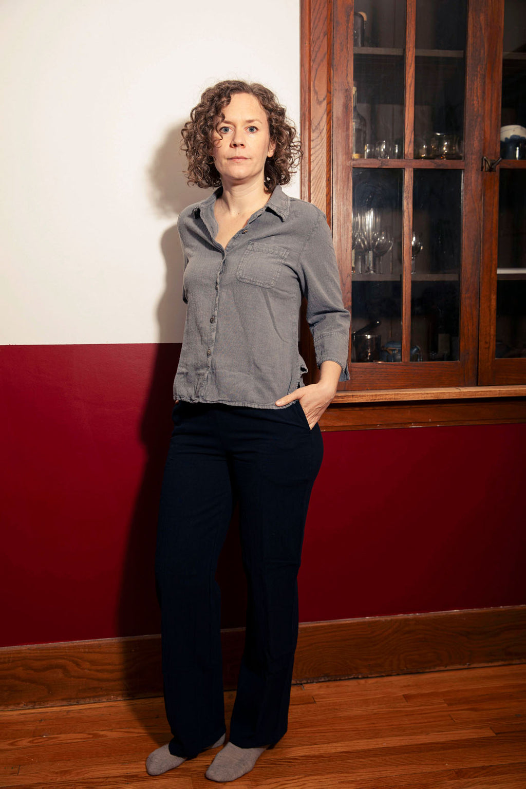 100% Crinkled Cotton Cropped Shirt - Lightweight Pre-Shrunk Tagua Buttons