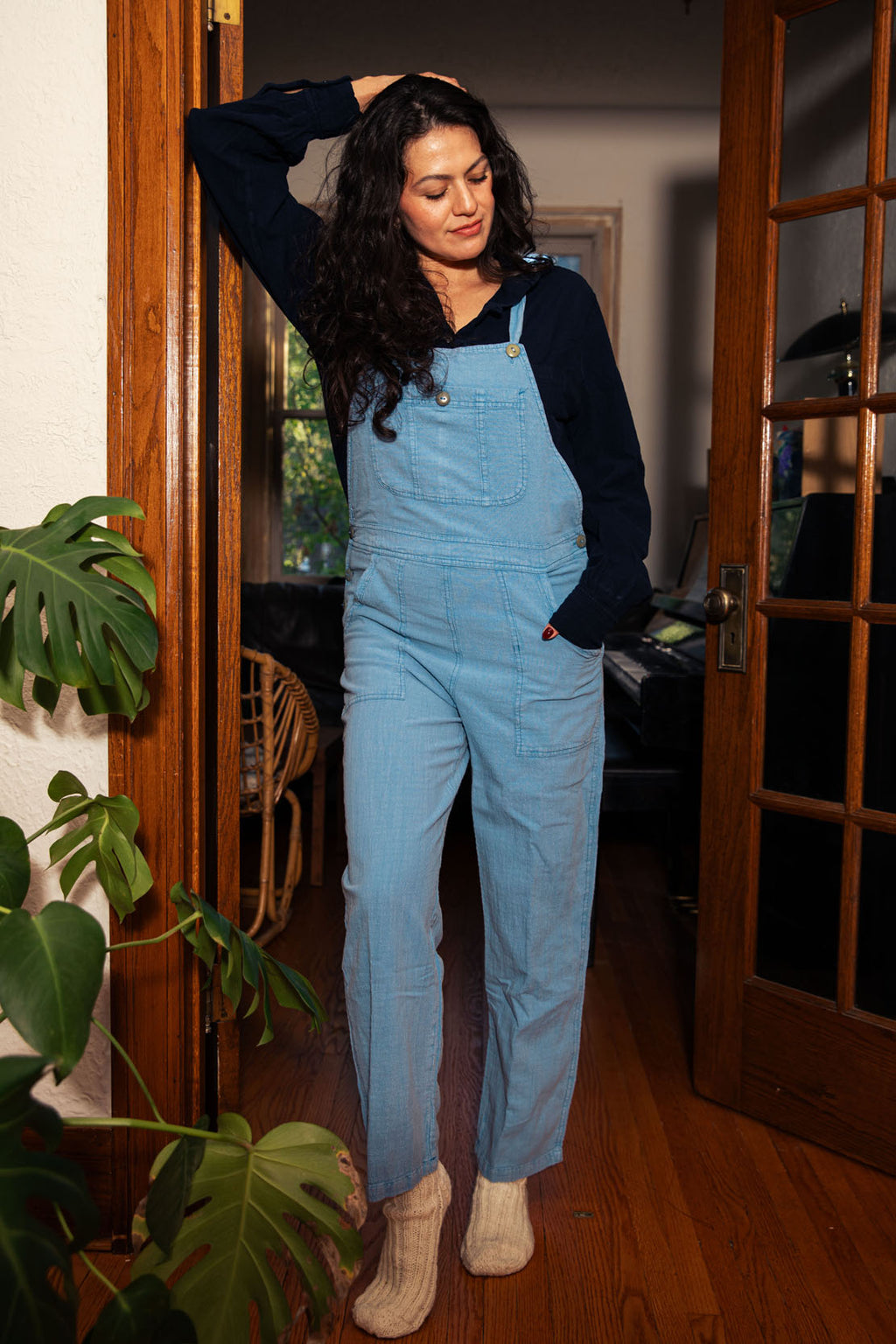 100% Crinkled Cotton Overalls - Lightweight Pre-Shrunk Unisex