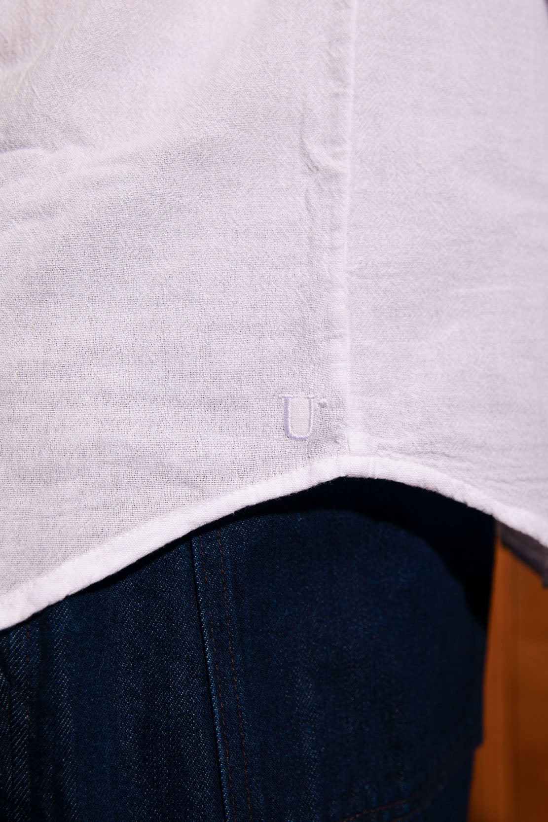 Fabian Shirt 100% Crinkled Cotton Shirt - Lightweight Pre-Shrunk Refined Collar