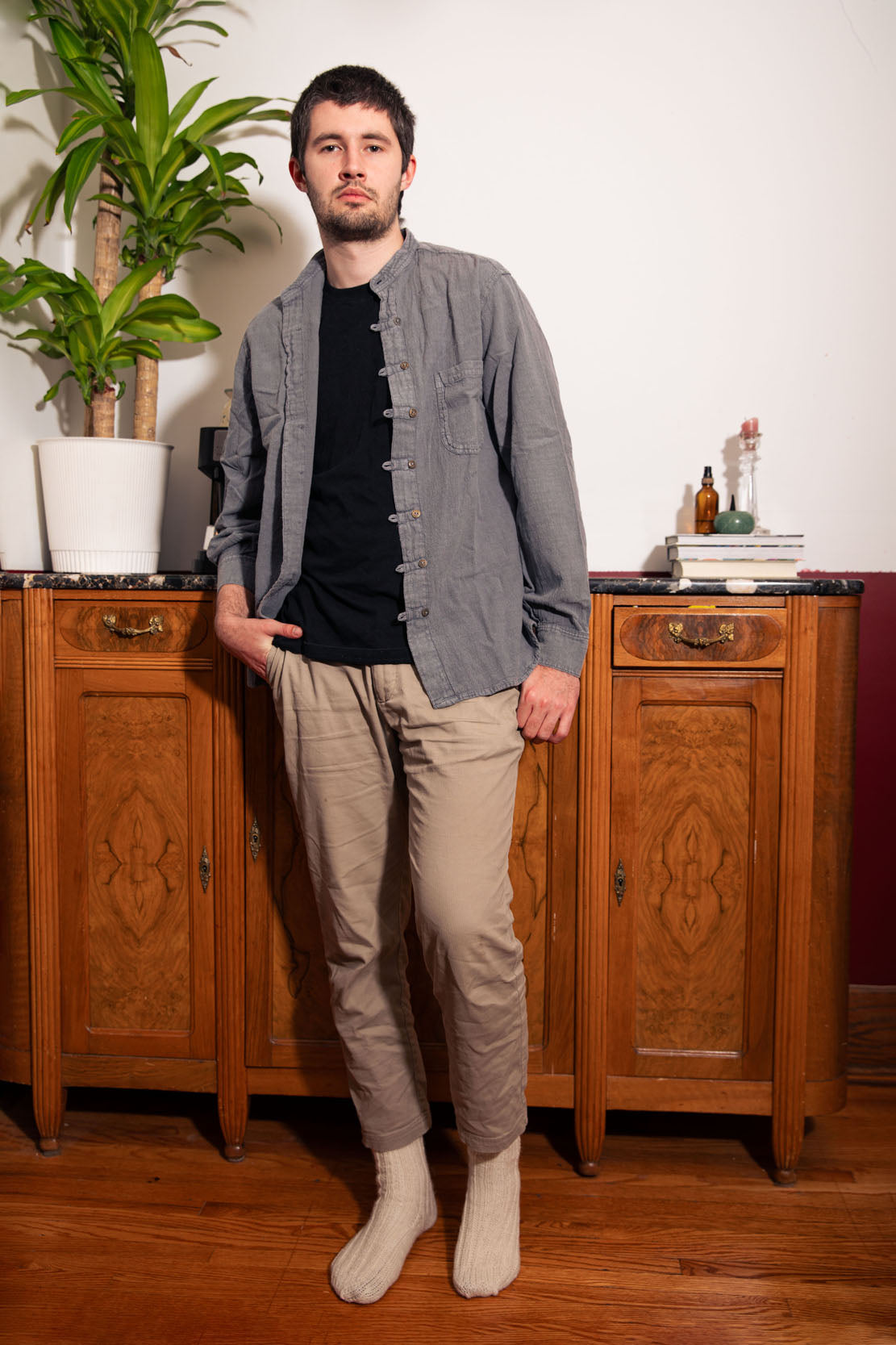 Fabian Shirt 100% Crinkled Cotton Shirt - Lightweight Pre-Shrunk Refined Collar