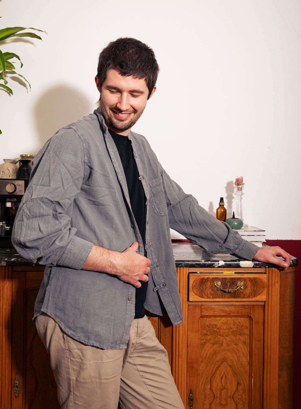 Fabian Shirt 100% Crinkled Cotton Shirt - Lightweight Pre-Shrunk Refined Collar