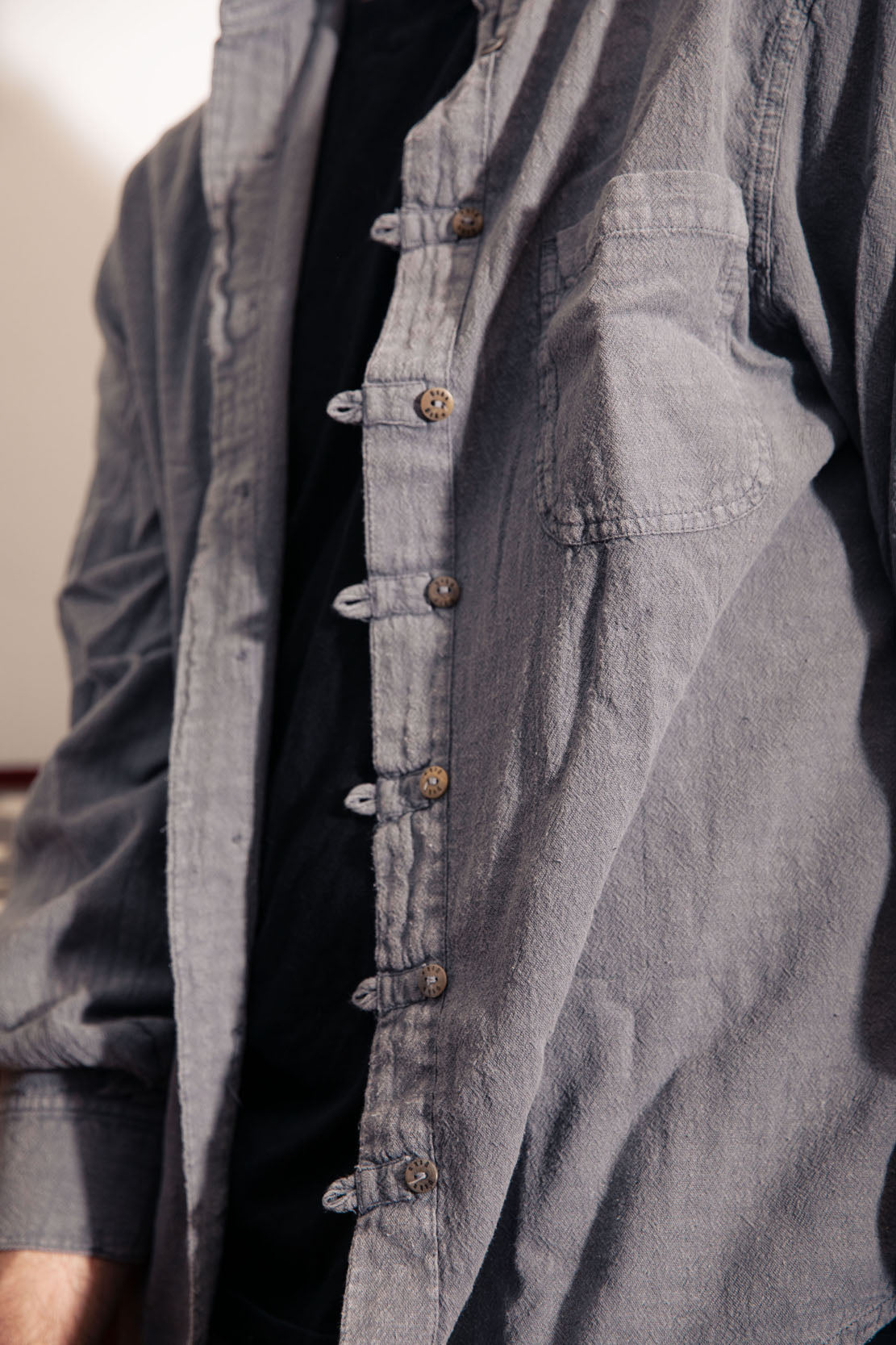 Fabian Shirt 100% Crinkled Cotton Shirt - Lightweight Pre-Shrunk Refined Collar